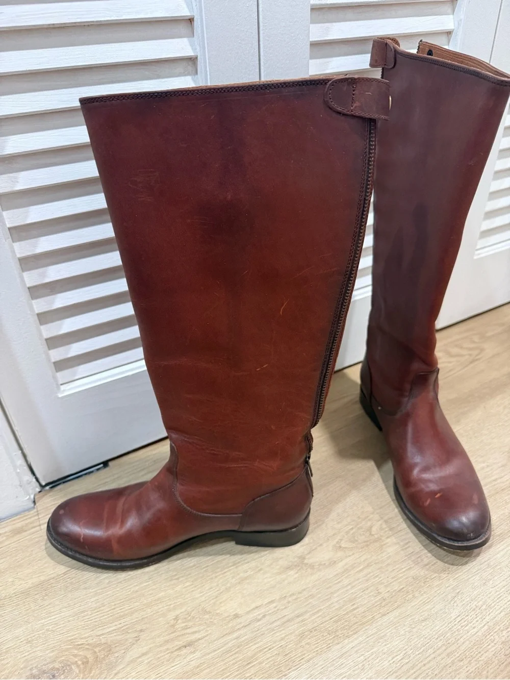 Frye Women's Over-the-Knee Riding Boots in Chestnut Brown
